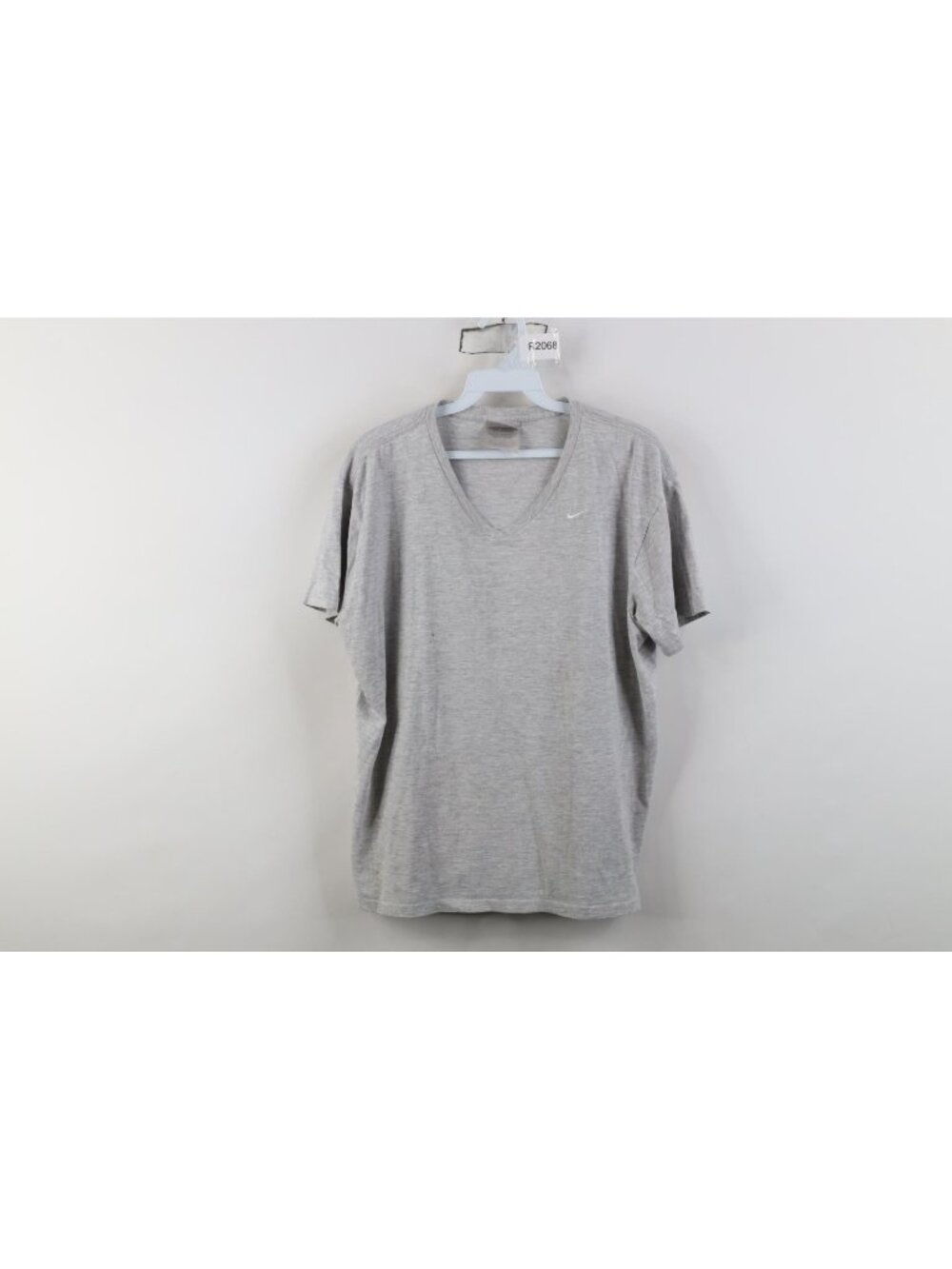 Vintage Y2K Nike Womens XL Distressed Travis Scott Mini Swoosh V-Neck T-Shirt
